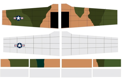 [NXA1056-308] Nexa 1770mm T-28 Trojan Camo Covering Set - Wing