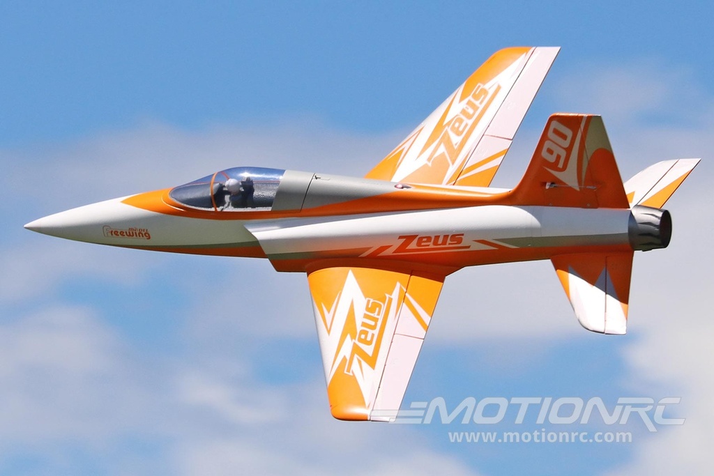 Freewing Zeus Orange 90mm EDF Sport Jet - ARF PLUS FJ32012AP