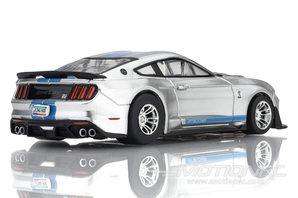 AFX Mega G+ HO Scale 2022 Shelby Mustang GT500KR Silver/Blue Slot Car AFX22099