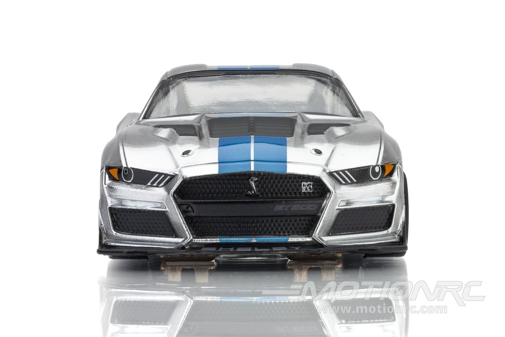 AFX Mega G+ HO Scale 2022 Shelby Mustang GT500KR Silver/Blue Slot Car AFX22099