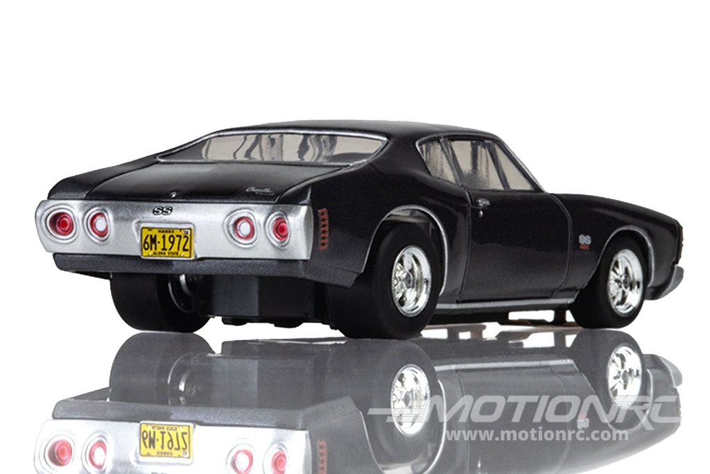 AFX Mega G+ HO Scale 1972 Chevelle SS 454 Silver/Black Slot Car AFX22087