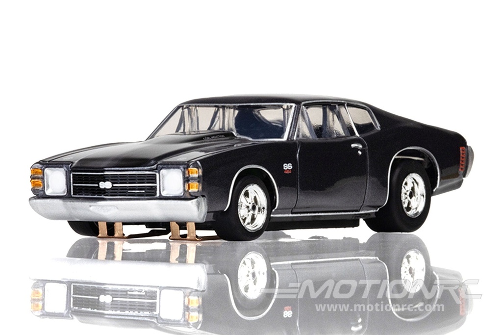AFX Mega G+ HO Scale 1972 Chevelle SS 454 Silver/Black Slot Car AFX22087