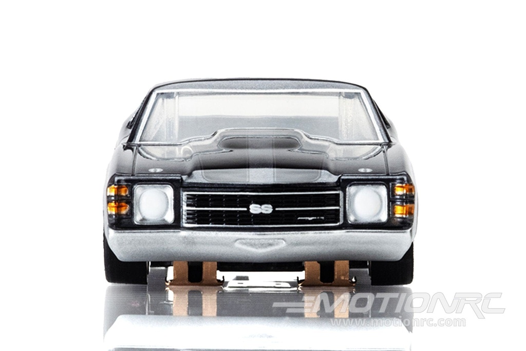 AFX Mega G+ HO Scale 1972 Chevelle SS 454 Silver/Black Slot Car AFX22087
