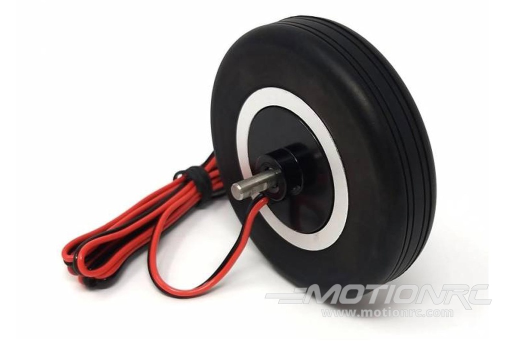 JP Hobby Electric Brakes with 65mm (2.55") x 14mm Rubber Wheels for 4mm Axles JPH6001-103