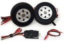 JP Hobby Electric Brakes with 60mm (2.36") x 14mm Rubber Wheels for 4mm Axles JPH6001-102