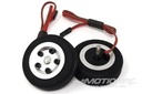 JP Hobby Electric Brakes with 45mm (1.77") x 14mm Rubber Wheels for 3mm Axles JPH6001-100