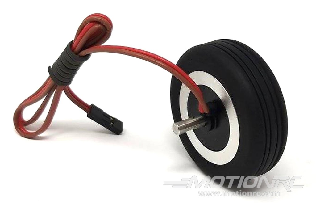 JP Hobby Electric Brakes with 45mm (1.77") x 14mm Rubber Wheels for 3mm Axles JPH6001-100