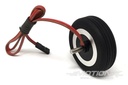 JP Hobby Electric Brakes with 45mm (1.77") x 14mm Rubber Wheels for 3mm Axles JPH6001-100