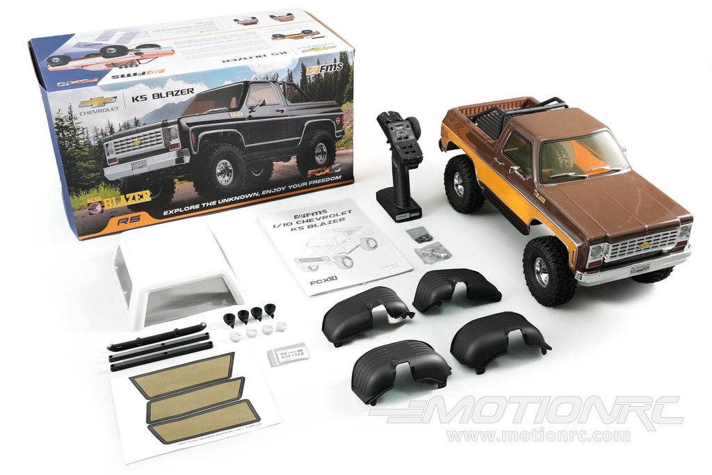FMS FCX10 Chevy K5 Blazer Brown 1/10 Scale 4WD Crawler - RTR FMS11001RSBR
