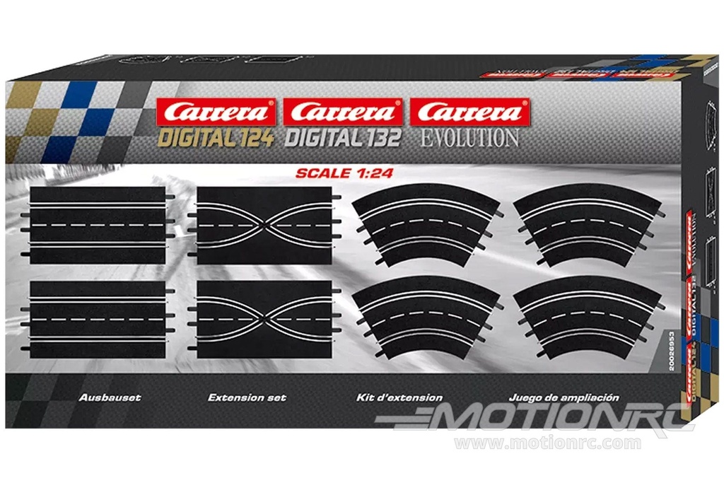 Carrera Track Extension Set (2 Straights, 2 Lane Change Sections, 4 Curves 1/60°) CRE20026953