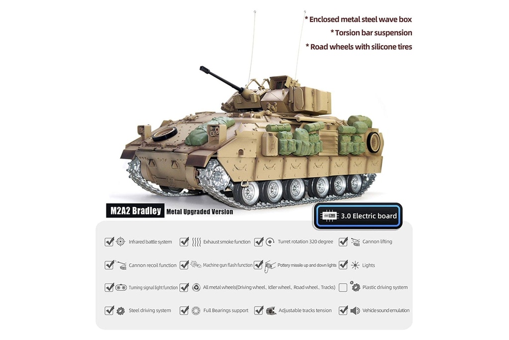 Tongde US M2A2 Bradley Professional Edition 1/16 Scale IFV - RTR TDE1004-002