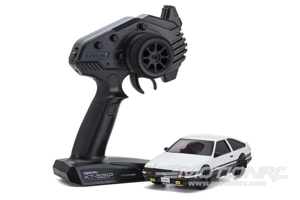 Kyosho Mini-Z White Toyota Sprinter Trueno AE86 1/27 Scale AWD Car - RTR KYO32635WBK