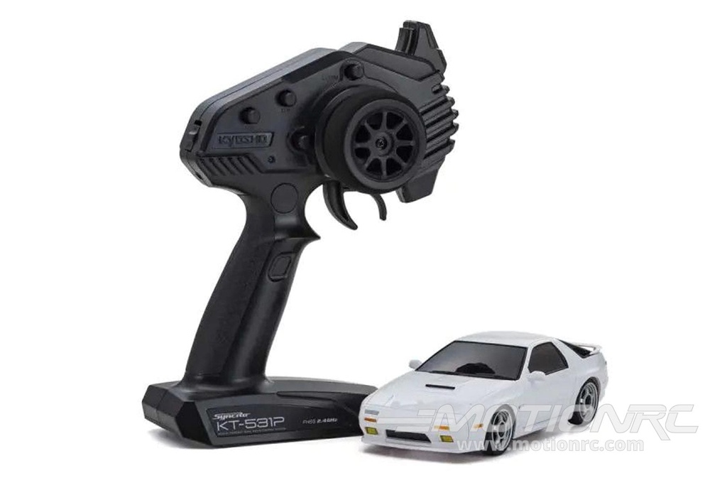 Kyosho Mini-Z White Mazda Savanna RX-7 FC3S 1/27 Scale AWD Car - RTR KYO32634W