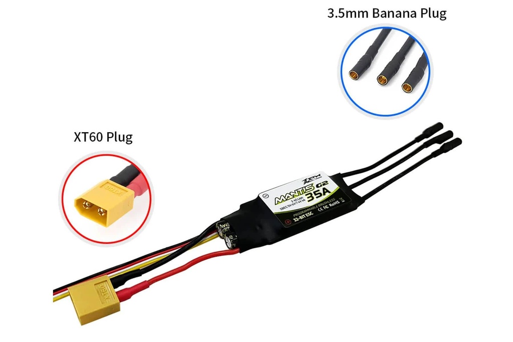 ZTW Mantis G2 35A ESC with 4A SBEC ZTW2035211