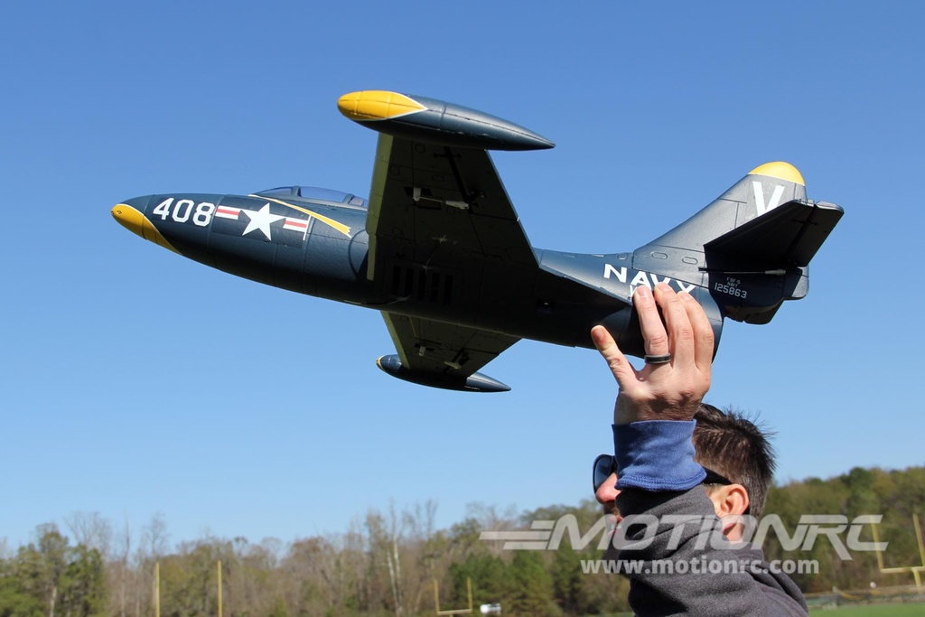 Freewing F9F Panther 4S Blue 64mm EDF Jet - PNP FJ10322P