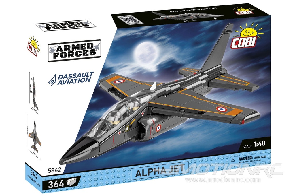 COBI France Dassault Alpha Jet Fighter 1:48 Scale Building Block Set COBI-5842