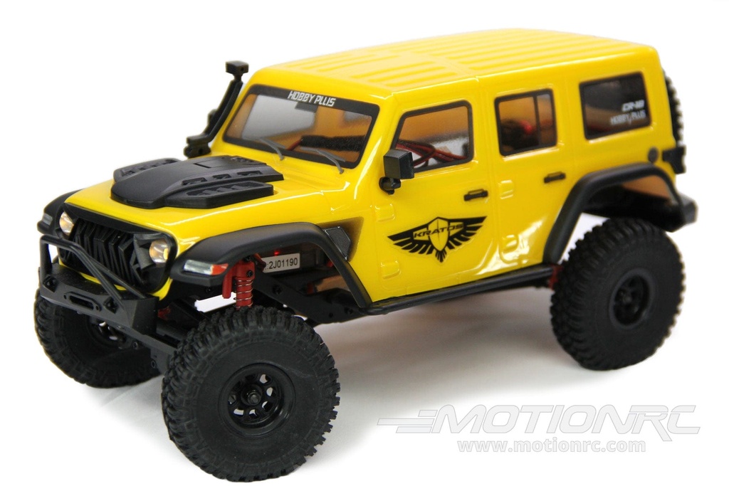 Hobby Plus CR18 Yellow Kratos 1/18 Scale 4WD Mini Crawler - RTR HBP1810125-YW