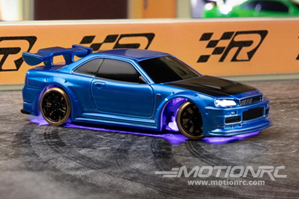 Turbo Racing Drift Car Blue 1/76 Scale 2WD with Gyro - RTR TBRC64B