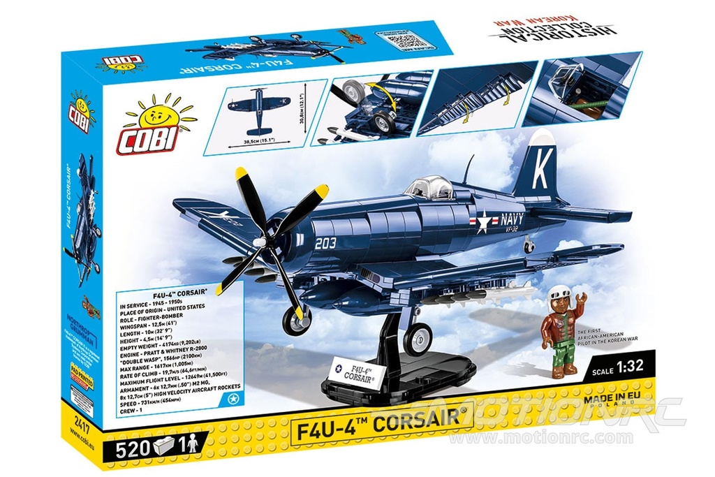 COBI F4U-4 Corsair Korean War 1:32 Scale Building Block Set COBI-2417