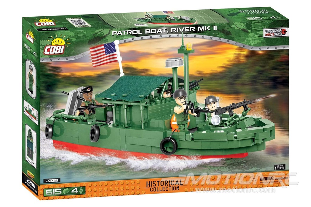 COBI River Patrol Boat 1:35 Scale Building Block Set COBI-2238