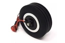 JP Hobby Electric Brakes with 75mm (2.95") x 25mm Rubber Wheels for 4mm Axles