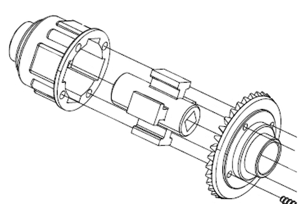 Primus 1/7 Scale Truck Rear Differential Locker