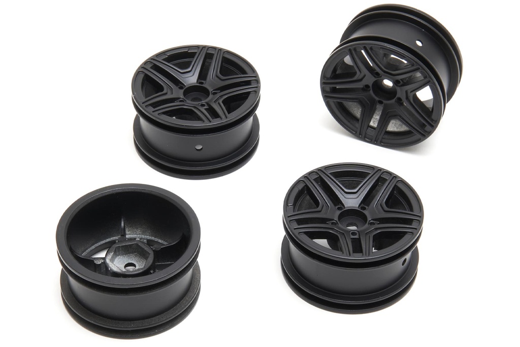 Primus 1/12 Scale PC12 Aluminum Wheel Set Black (4)