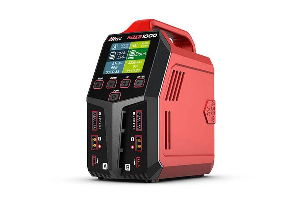 Hitec RDX2 1000 1000W 6 Cell (6S) Dual Port LiPo AC/DC Battery Charger