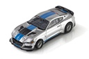 AFX Mega G+ HO Scale 2022 Shelby Mustang GT500KR Silver/Blue Slot Car