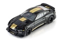 AFX Mega G+ HO Scale 2022 Shelby Mustang GT350H Black/Gold Slot Car