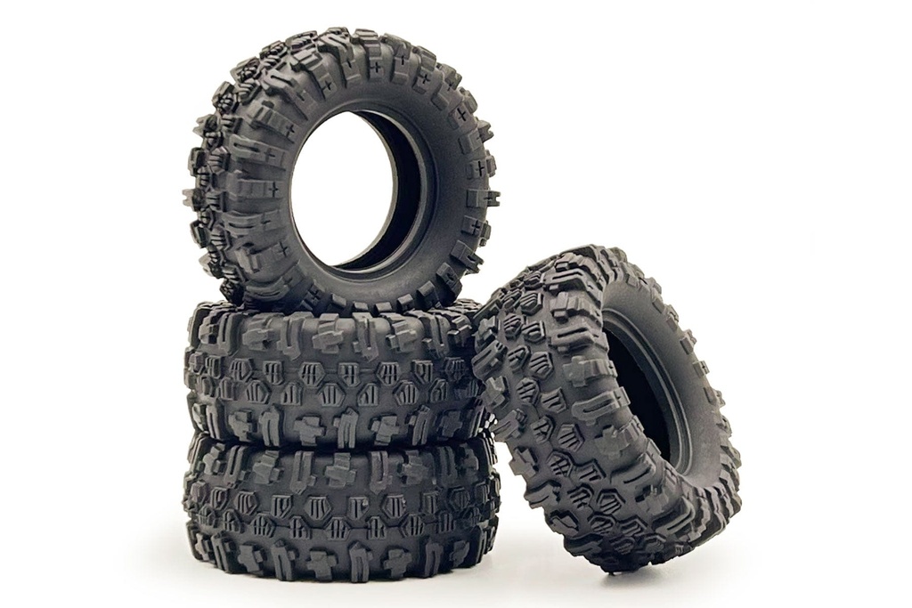 Hobby Plus 1/18 Scale 1.2" Mudder Tire with Inner Foam (4)