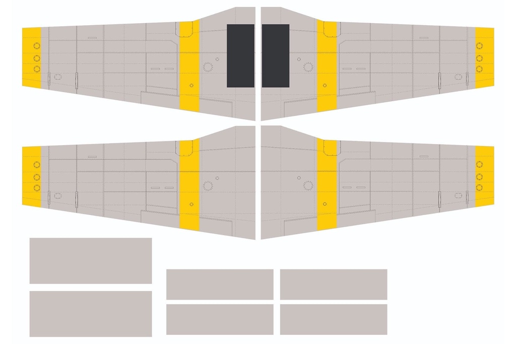 Nexa 1540mm P-51B Tuskegee Airmen Covering Set (Wing)