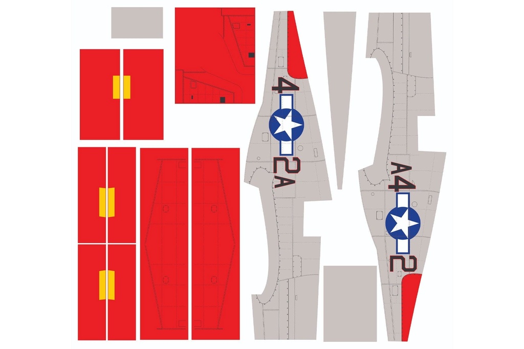 Nexa 1540mm P-51B Tuskegee Airmen Covering Set (Fuelage and Tail)