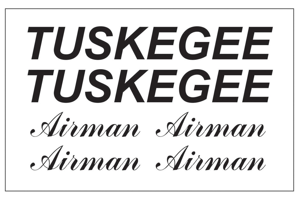 Nexa 1540mm P-51B Tuskegee Airmen Decal Set