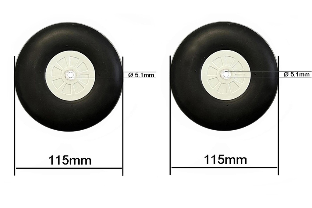 Black Horse 2500mm Heinkel He 111 Main Wheels