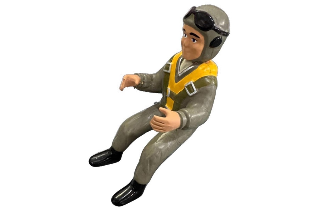 Black Horse 120mm (4.7") WWII Pilot Figure - Gray