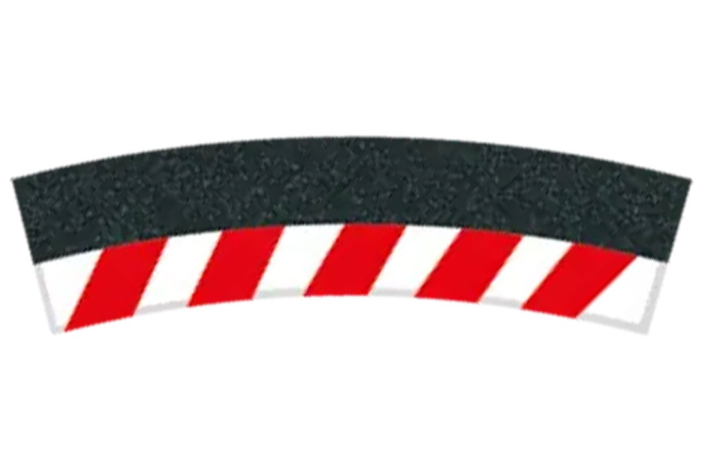 Carrera Inside Shoulders for Curve 3/30° (6) with End Pieces