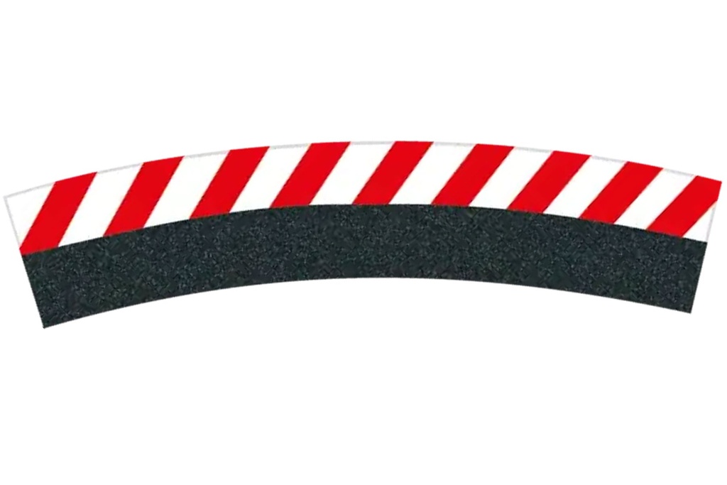 Carrera Outside Shoulders for High Banked Curve 3/30° (6) with End Pieces