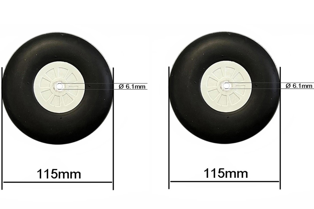 Black Horse 2255mm Messerschmitt BF 109G Main Wheels