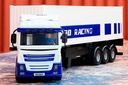 Turbo Racing White 1/76 Scale Semi Truck with Trailer - RTR