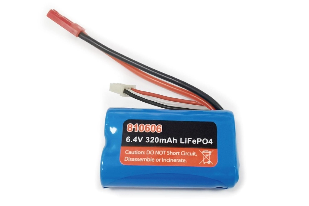 Bancroft 320mAh 2S 6.4V LiFe Battery with JST Connector