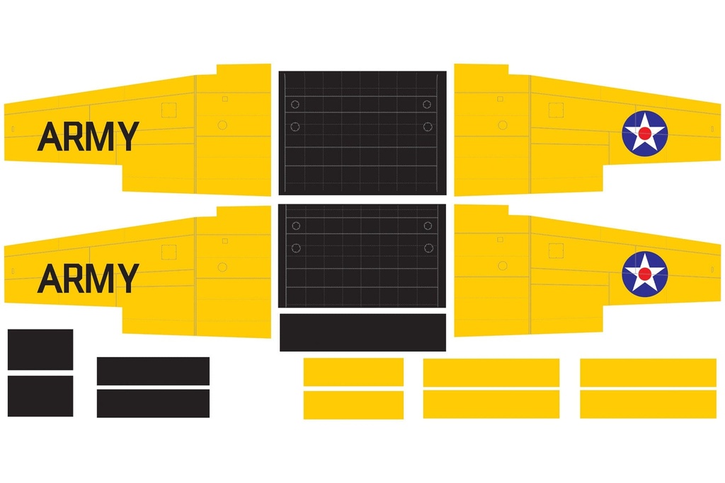 Nexa 1540mm AT-6 Texan Black Covering Set (Wing)