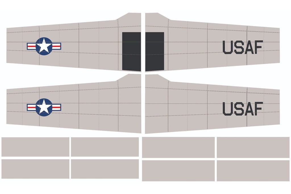 Nexa 1770mm T-28 Trojan Silver Covering Set (Wing)