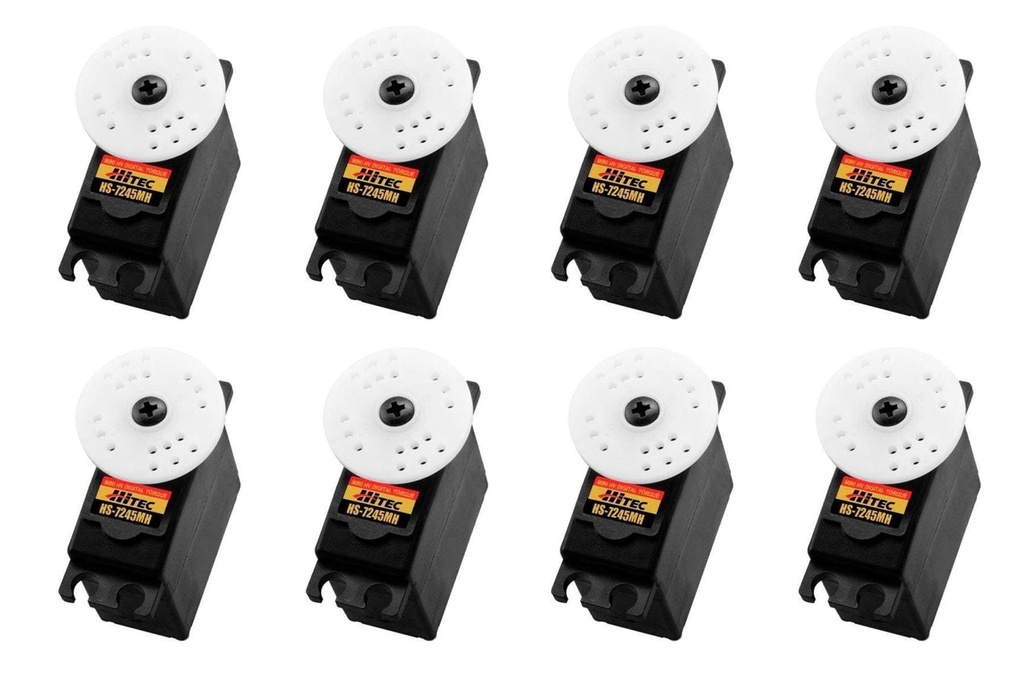 Hitec HS-7245MH 34g High Voltage High Torque Digital Metal Gear Mini Servo Multi-Pack (8 Servos)