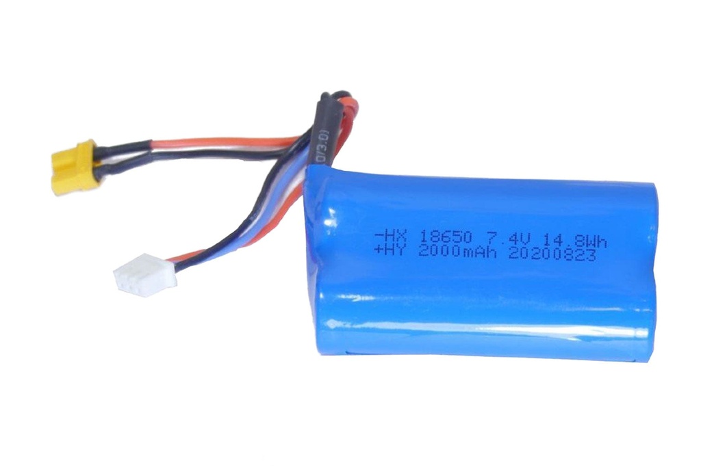 Diecast Masters 2000mAh 2S 7.4v Li-ion Battery with XT30 Connector