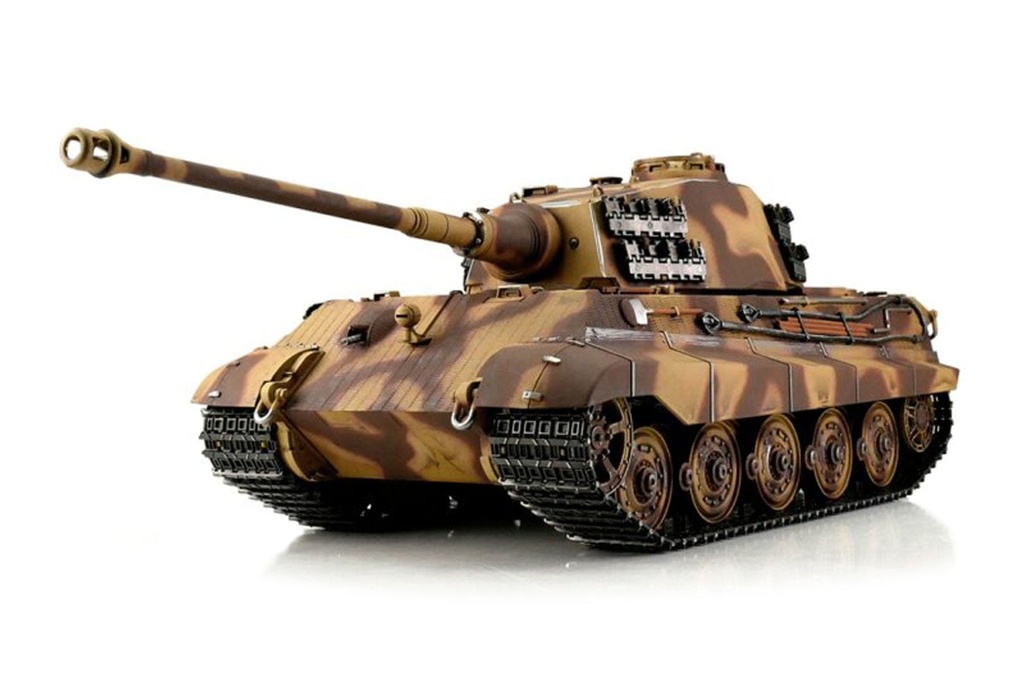Torro German King Tiger 1944 Eastern Front Camo 1/16 Scale Heavy Tank IR with Cannon Smoke - RTR