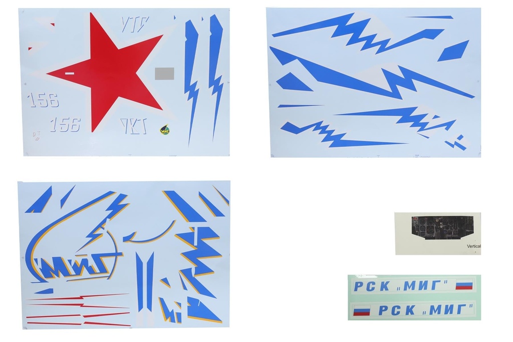 Freewing 80mm MiG-29 Fulcrum Red Star Decal Set