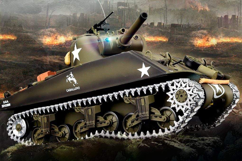 Heng Long USA M4A3 Sherman Professional Edition 1/16 Scale Battle Tank - RTR - (OPEN BOX)