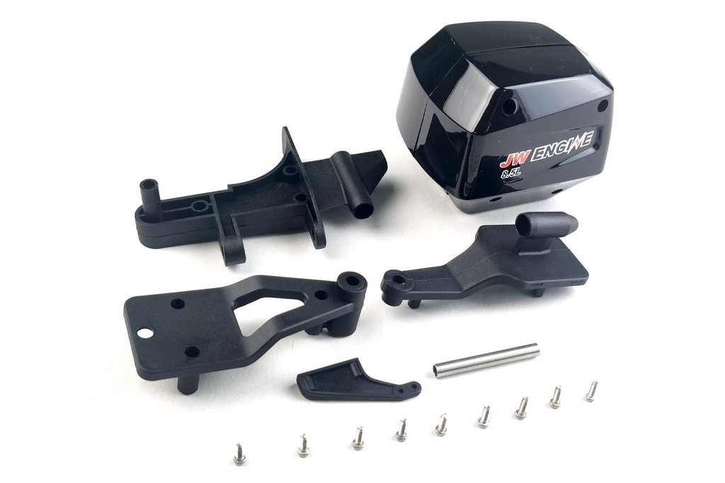 Bancroft Mad Flow V3 Scale Outboard Engine, Rudder, and Rear Shaft Set