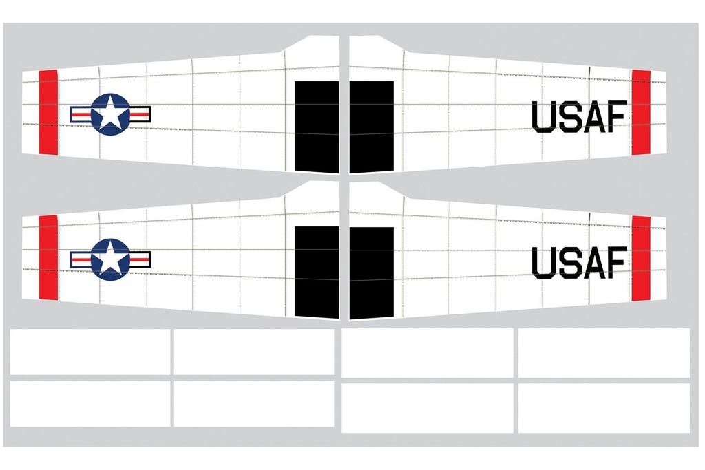 Nexa 1770mm T-28 Trojan Red and White Covering Set - Wing